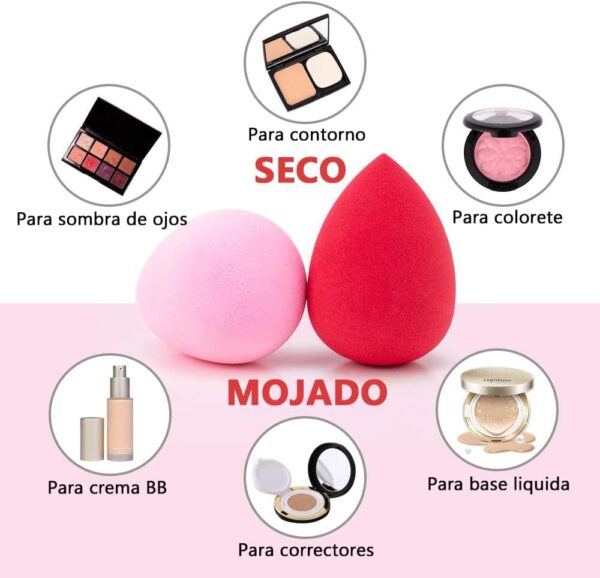 Esponja de Maquillaje grande. 3 unidades - Imagen 2