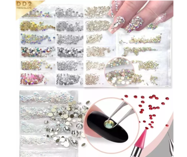 Paquete de piedras de decoración para uñas